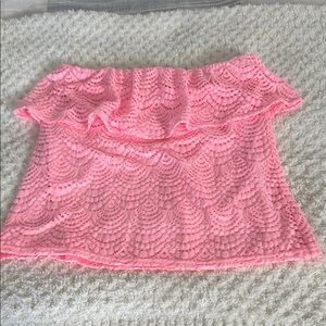 Lily Pulitzer Pink Off-Shoulder Lace Top